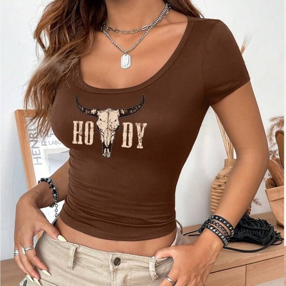 Tops - Western Crop Tee NEW 🏷️